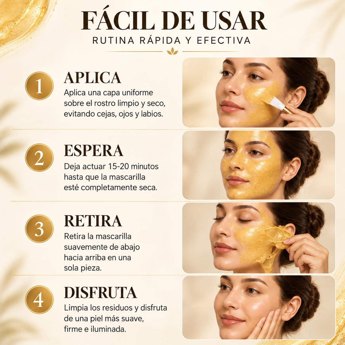 Mascarilla Facial Golden Glow